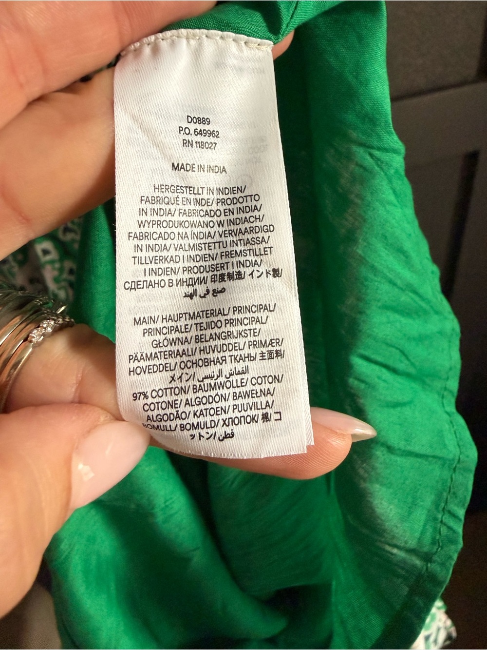 BODEN • NWT cotton maxi tie neck tank dress - 8 petite green white - Picture 10 of 12